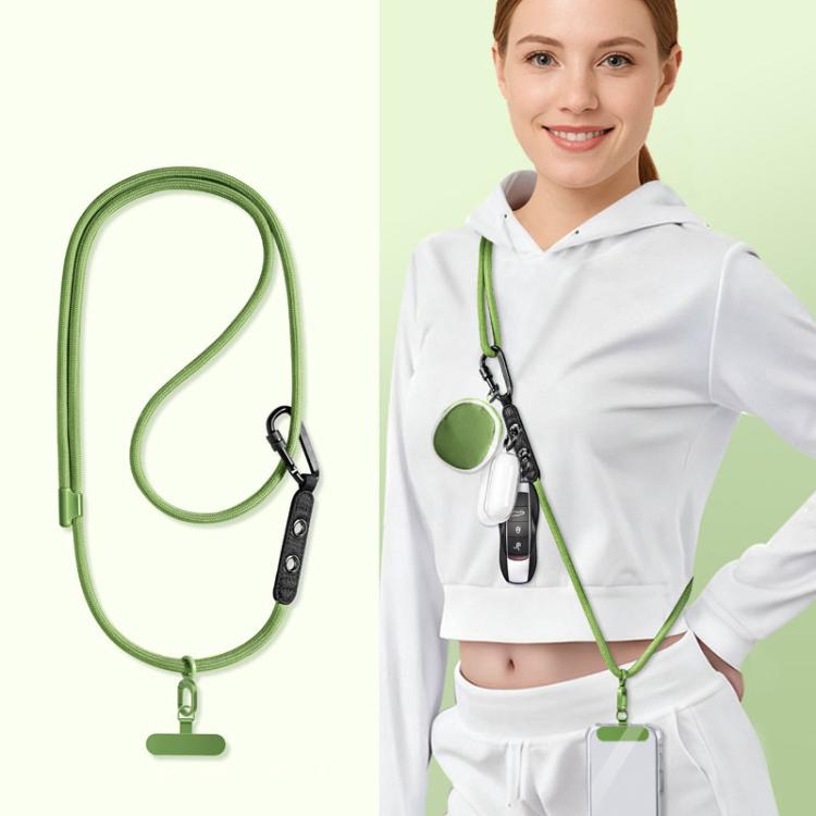 7mm Polyester Adjustable Crossbody Storage Hooks Mobile Phone Anti-lost Lanyard With Metal Clamp