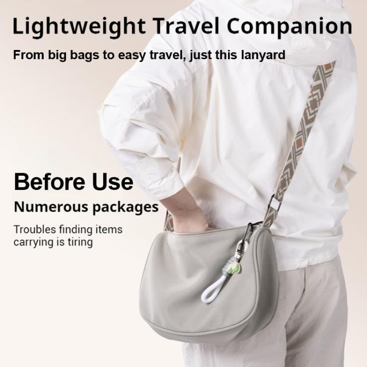 7mm Polyester Adjustable Crossbody Storage Hooks Mobile Phone Anti-lost Lanyard With Metal Clamp