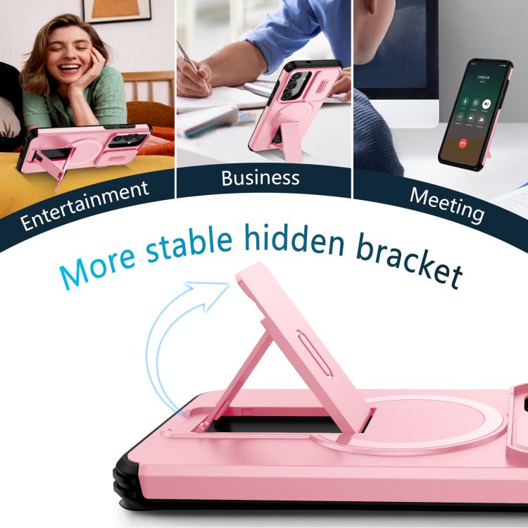 For Samsung Galaxy S25 FE 5G Sliding Camshield MagSafe Holder Phone Case