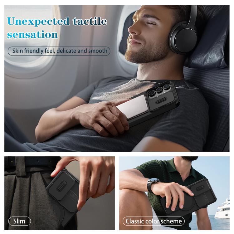 For Samsung Galaxy S25 FE 5G Sliding Camshield MagSafe Holder Phone Case