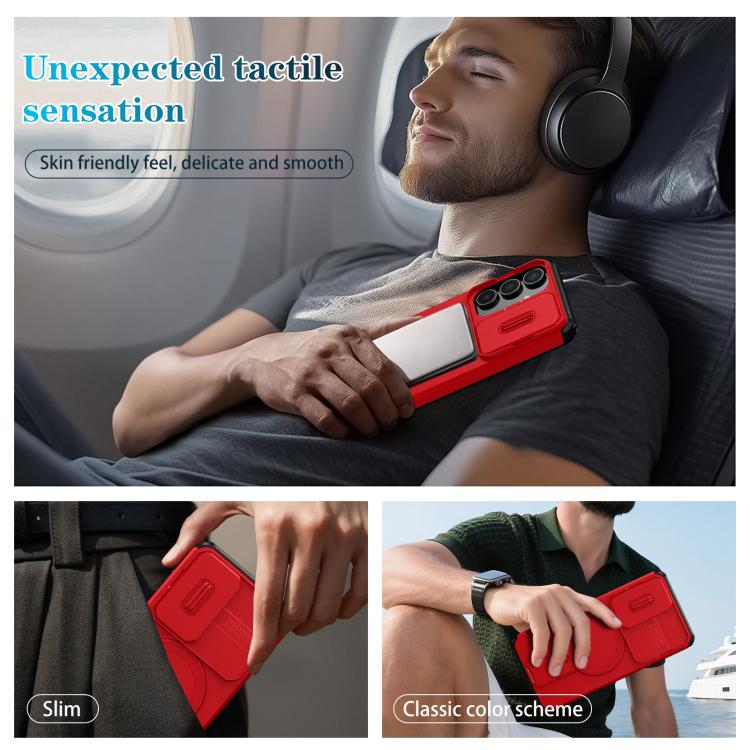 For Samsung Galaxy S25 FE 5G Sliding Camshield MagSafe Holder Phone Case