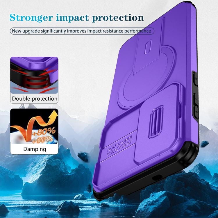 For Samsung Galaxy S25 FE 5G Sliding Camshield MagSafe Holder Phone Case
