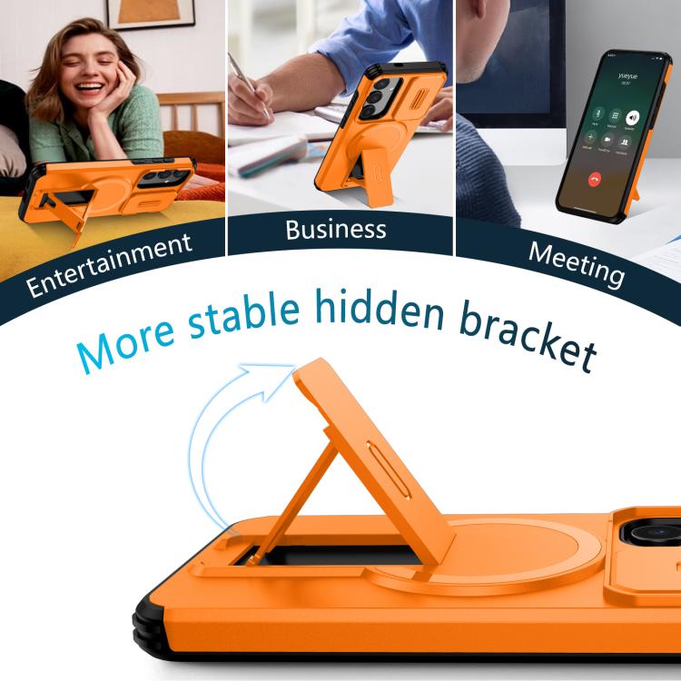 For Samsung Galaxy S24+ 5G Sliding Camshield MagSafe Holder Phone Case