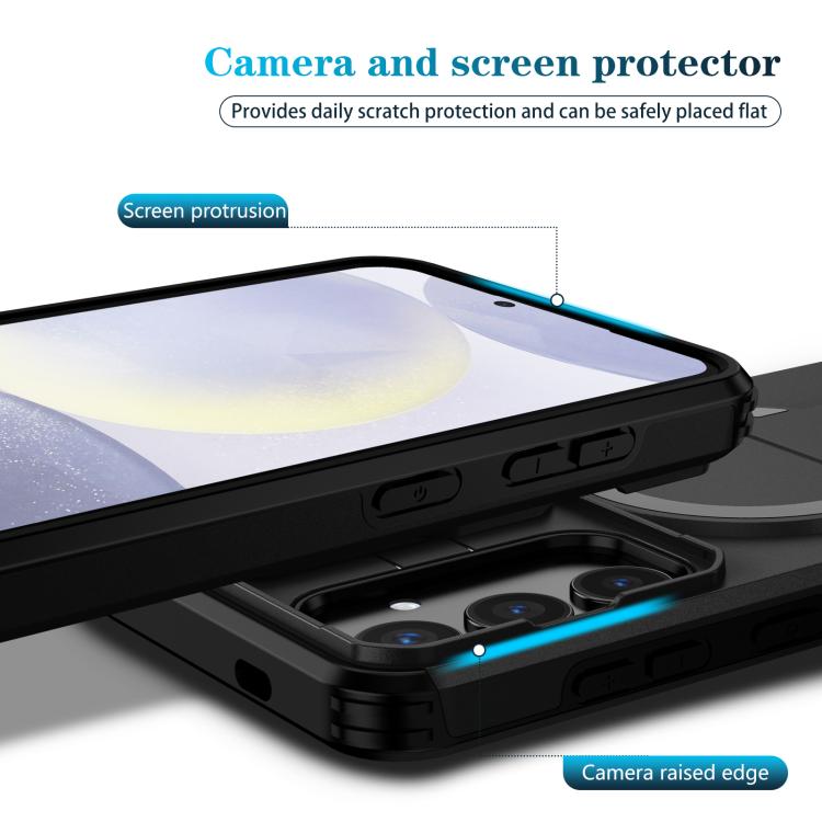 For Samsung Galaxy S24+ 5G Sliding Camshield MagSafe Holder Phone Case