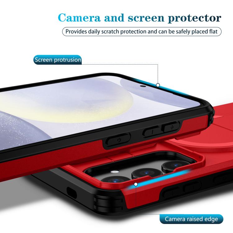 For Samsung Galaxy S24+ 5G Sliding Camshield MagSafe Holder Phone Case