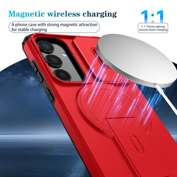 For Samsung Galaxy S24+ 5G Sliding Camshield MagSafe Holder Phone Case