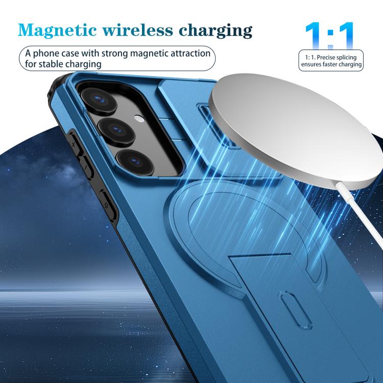 For Samsung Galaxy S24+ 5G Sliding Camshield MagSafe Holder Phone Case
