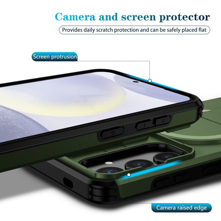 For Samsung Galaxy S24+ 5G Sliding Camshield MagSafe Holder Phone Case