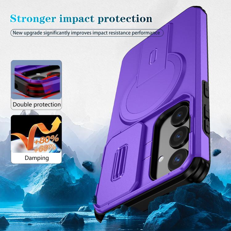 For Samsung Galaxy S24+ 5G Sliding Camshield MagSafe Holder Phone Case