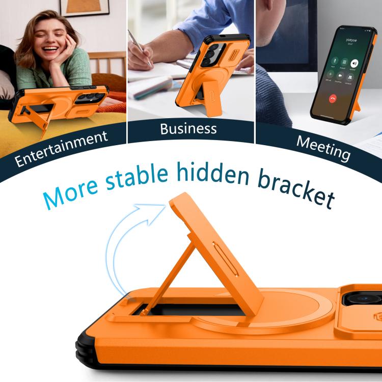 For Samsung Galaxy S25 / S24 5G Sliding Camshield MagSafe Holder Phone Case