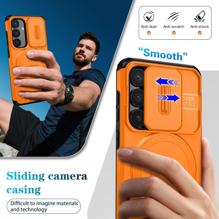 For Samsung Galaxy S25 / S24 5G Sliding Camshield MagSafe Holder Phone Case