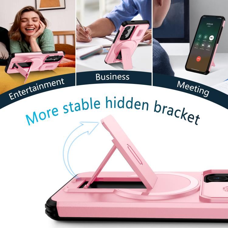 For Samsung Galaxy S25 / S24 5G Sliding Camshield MagSafe Holder Phone Case