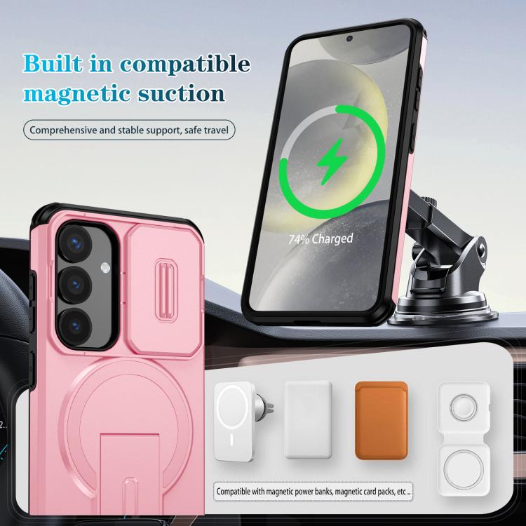 For Samsung Galaxy S25 / S24 5G Sliding Camshield MagSafe Holder Phone Case