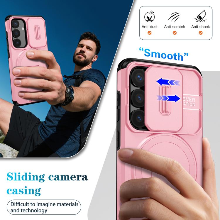 For Samsung Galaxy S25 / S24 5G Sliding Camshield MagSafe Holder Phone Case