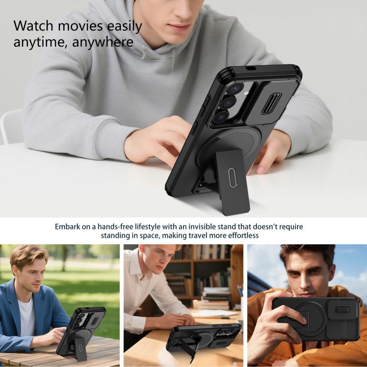 For Samsung Galaxy S25 / S24 5G Sliding Camshield MagSafe Holder Phone Case