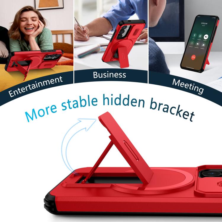 For Samsung Galaxy S25 / S24 5G Sliding Camshield MagSafe Holder Phone Case