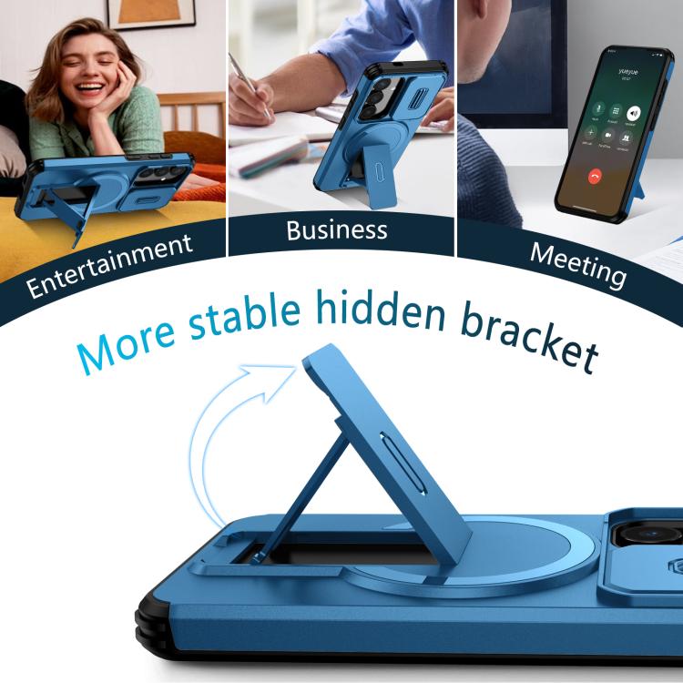 For Samsung Galaxy S25 / S24 5G Sliding Camshield MagSafe Holder Phone Case