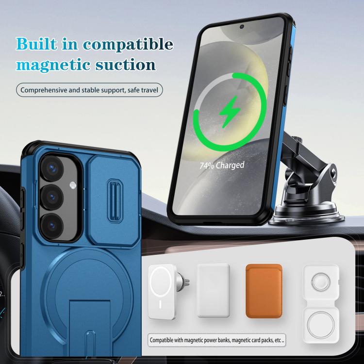 For Samsung Galaxy S25 / S24 5G Sliding Camshield MagSafe Holder Phone Case