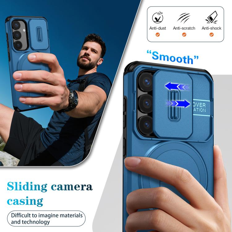 For Samsung Galaxy S25 / S24 5G Sliding Camshield MagSafe Holder Phone Case