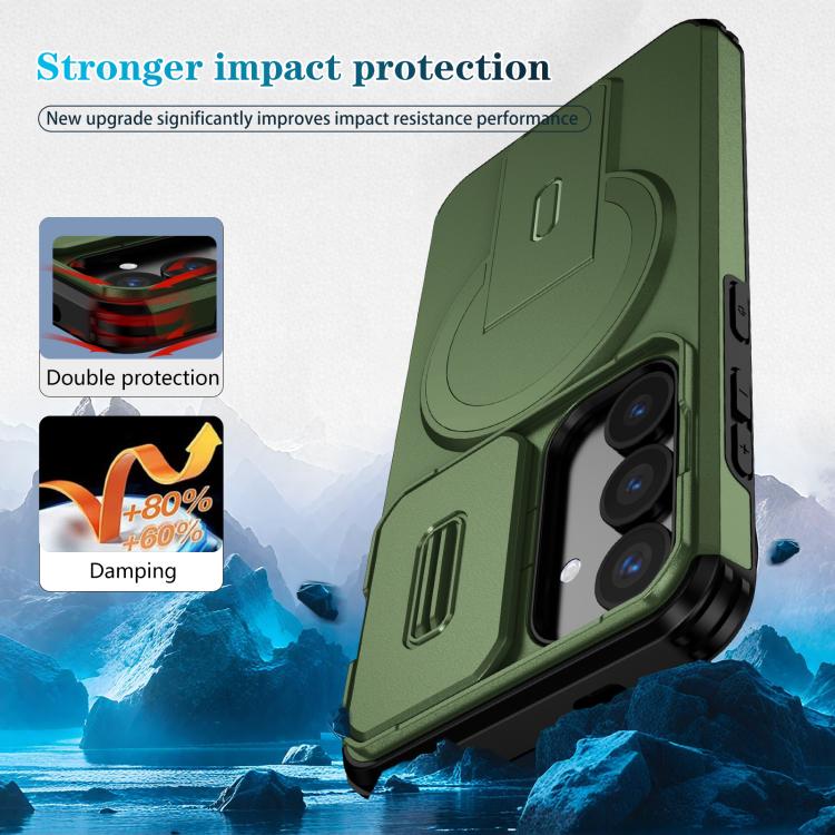 For Samsung Galaxy S25 / S24 5G Sliding Camshield MagSafe Holder Phone Case