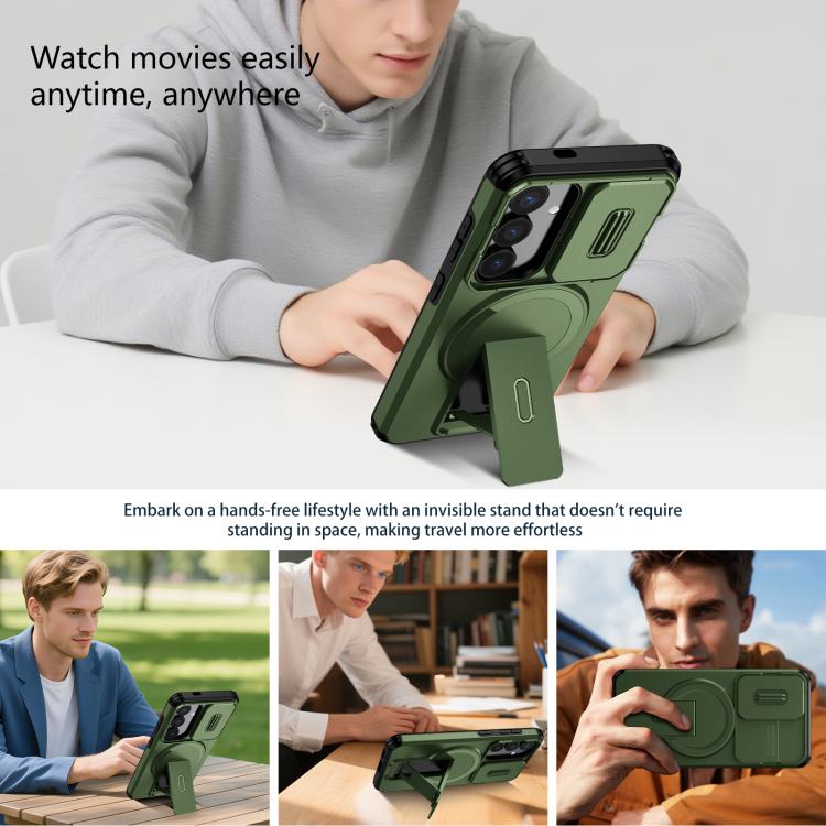 For Samsung Galaxy S25 / S24 5G Sliding Camshield MagSafe Holder Phone Case