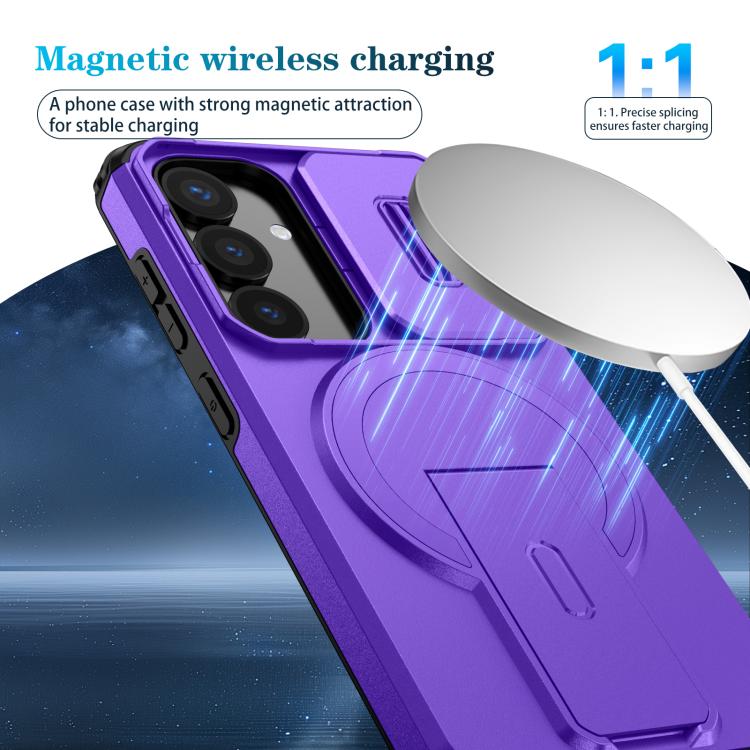 For Samsung Galaxy S25 / S24 5G Sliding Camshield MagSafe Holder Phone Case