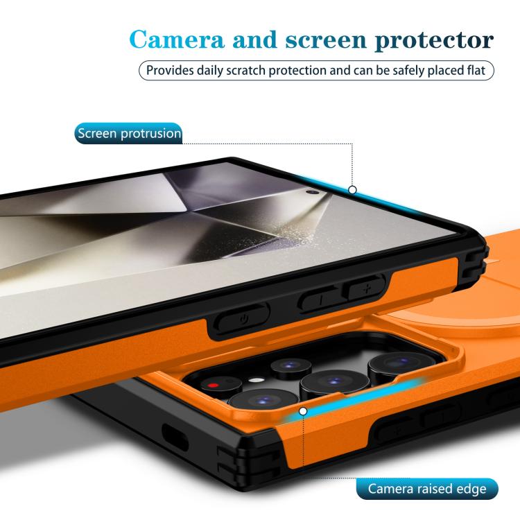 For Samsung Galaxy S24 Ultra 5G Sliding Camshield MagSafe Holder Phone Case