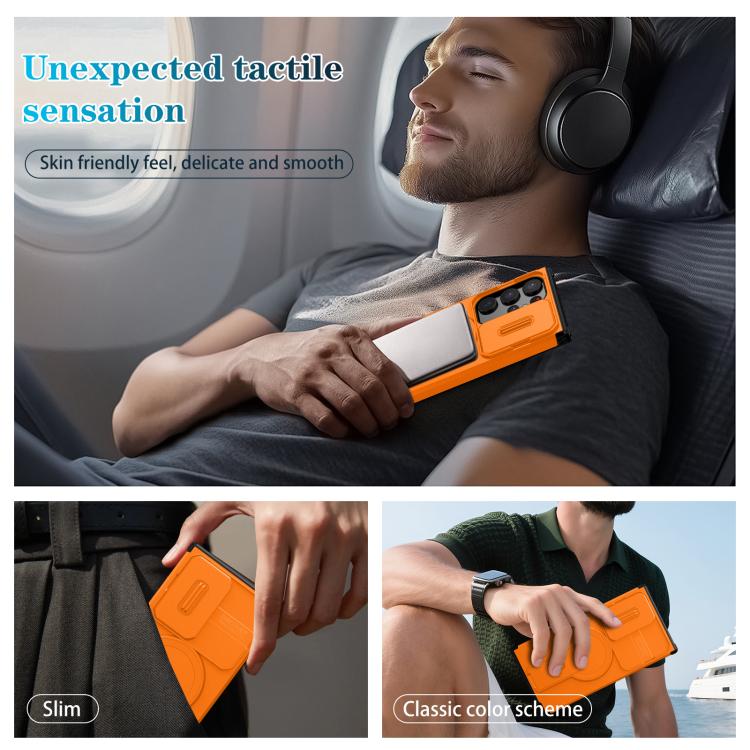 For Samsung Galaxy S24 Ultra 5G Sliding Camshield MagSafe Holder Phone Case