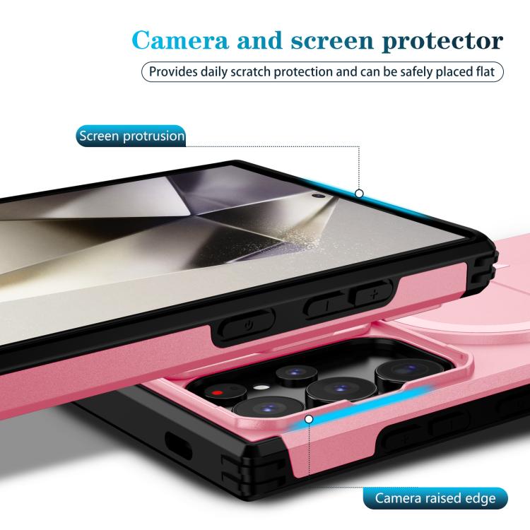 For Samsung Galaxy S24 Ultra 5G Sliding Camshield MagSafe Holder Phone Case
