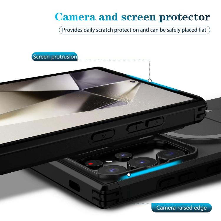 For Samsung Galaxy S24 Ultra 5G Sliding Camshield MagSafe Holder Phone Case