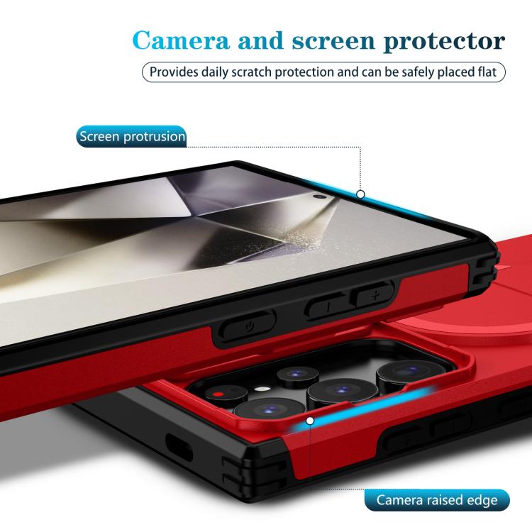For Samsung Galaxy S24 Ultra 5G Sliding Camshield MagSafe Holder Phone Case