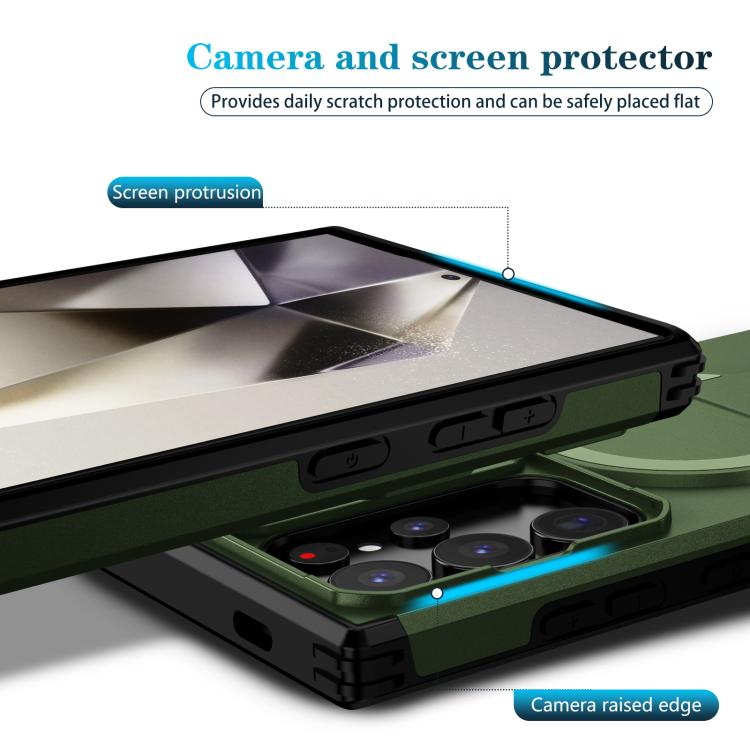 For Samsung Galaxy S24 Ultra 5G Sliding Camshield MagSafe Holder Phone Case