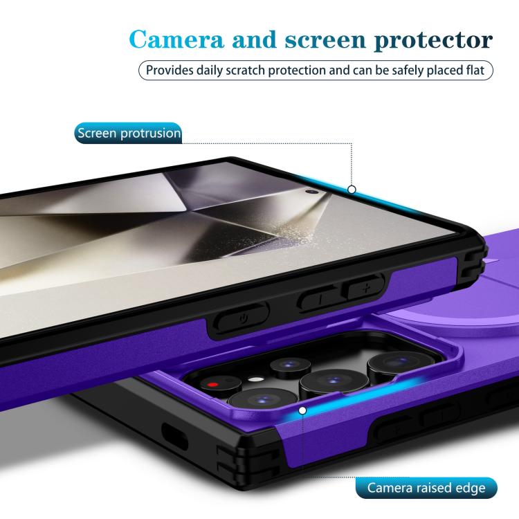 For Samsung Galaxy S24 Ultra 5G Sliding Camshield MagSafe Holder Phone Case