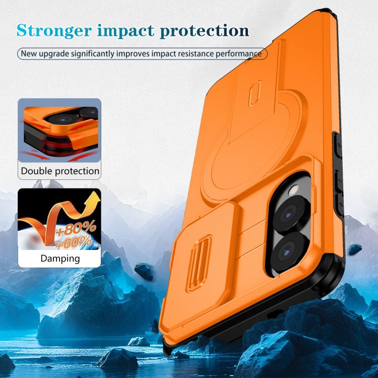 For Samsung Galaxy S25 Edge 5G Sliding Camshield MagSafe Holder Phone Case