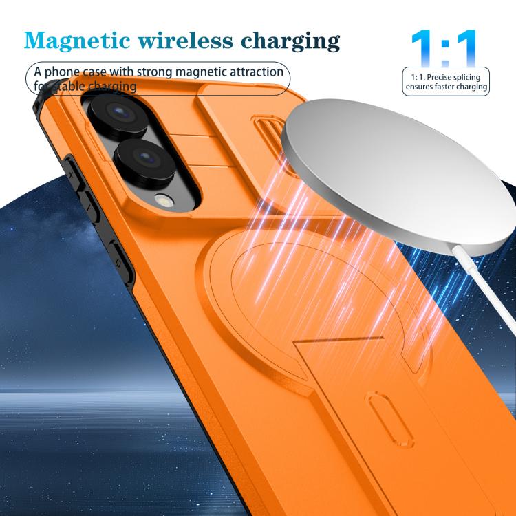 For Samsung Galaxy S25 Edge 5G Sliding Camshield MagSafe Holder Phone Case