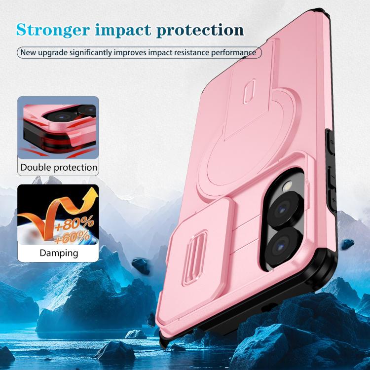 For Samsung Galaxy S25 Edge 5G Sliding Camshield MagSafe Holder Phone Case