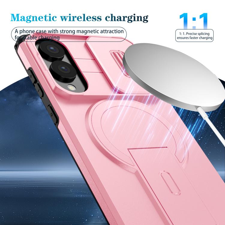 For Samsung Galaxy S25 Edge 5G Sliding Camshield MagSafe Holder Phone Case