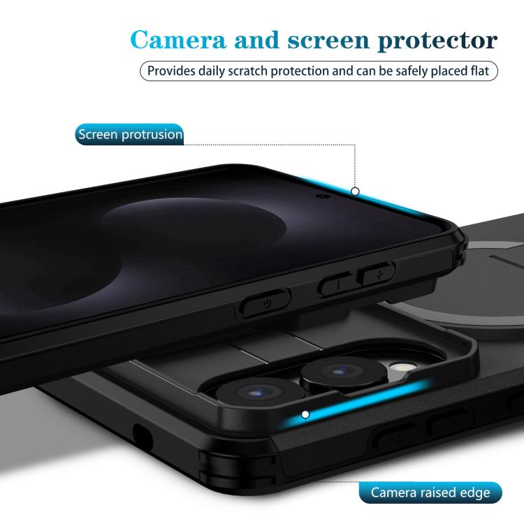For Samsung Galaxy S25 Edge 5G Sliding Camshield MagSafe Holder Phone Case
