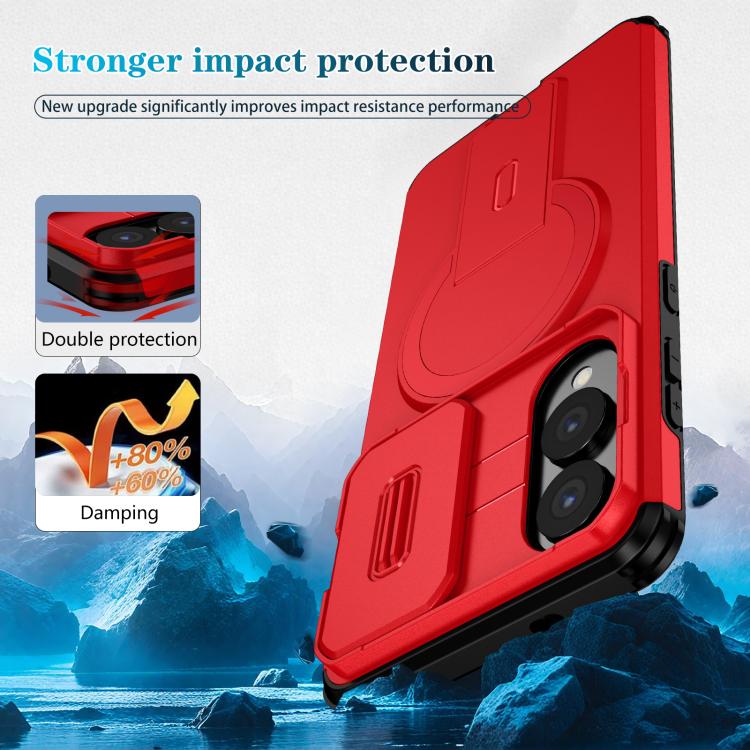 For Samsung Galaxy S25 Edge 5G Sliding Camshield MagSafe Holder Phone Case