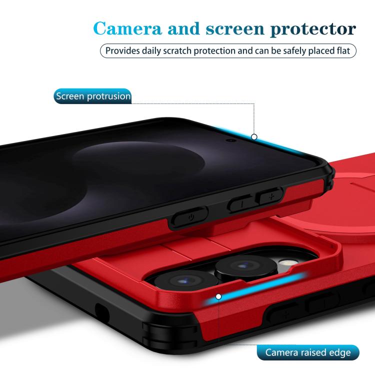 For Samsung Galaxy S25 Edge 5G Sliding Camshield MagSafe Holder Phone Case