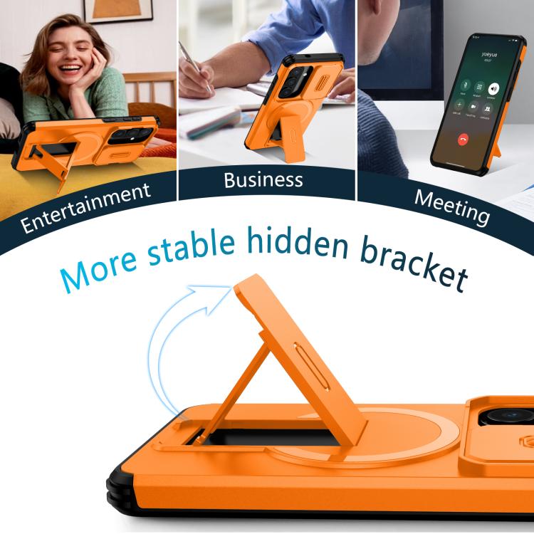 For Samsung Galaxy S26 5G Sliding Camshield MagSafe Holder Phone Case