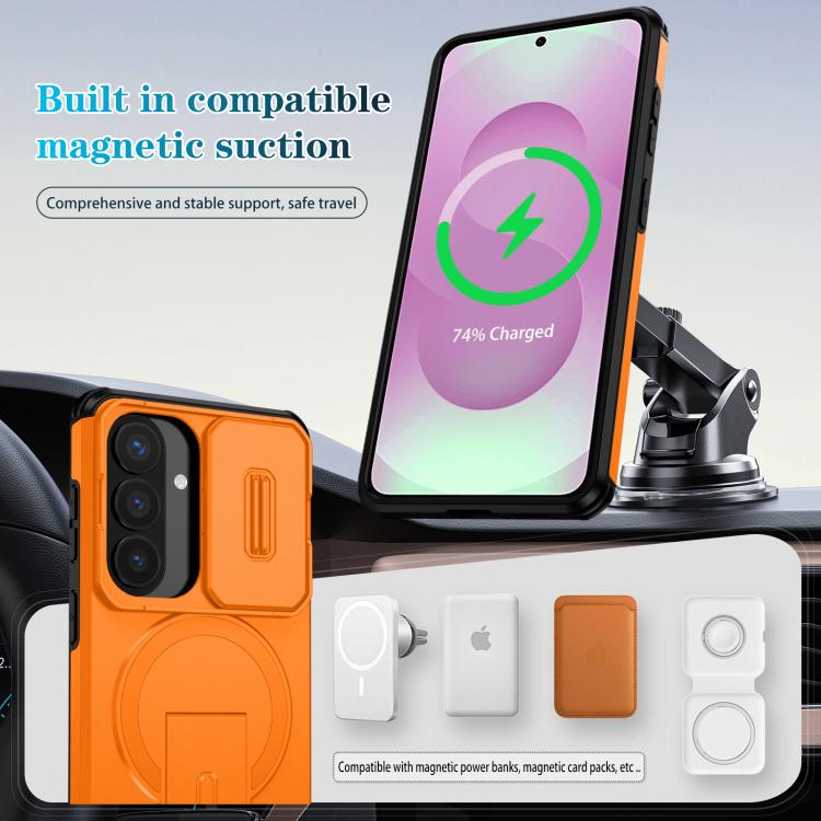 For Samsung Galaxy S26 5G Sliding Camshield MagSafe Holder Phone Case