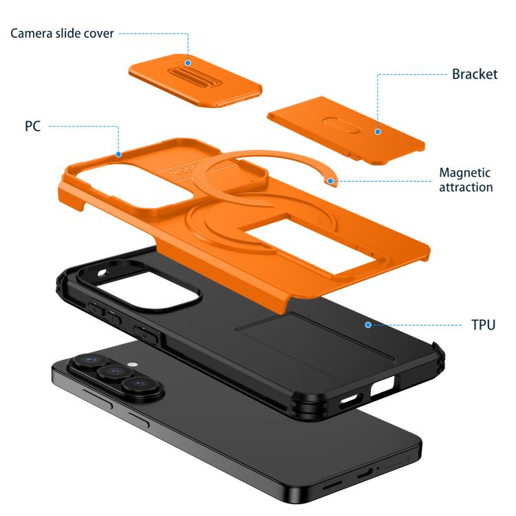 For Samsung Galaxy S26 5G Sliding Camshield MagSafe Holder Phone Case