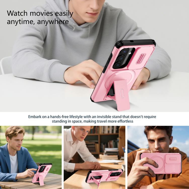 For Samsung Galaxy S26 5G Sliding Camshield MagSafe Holder Phone Case