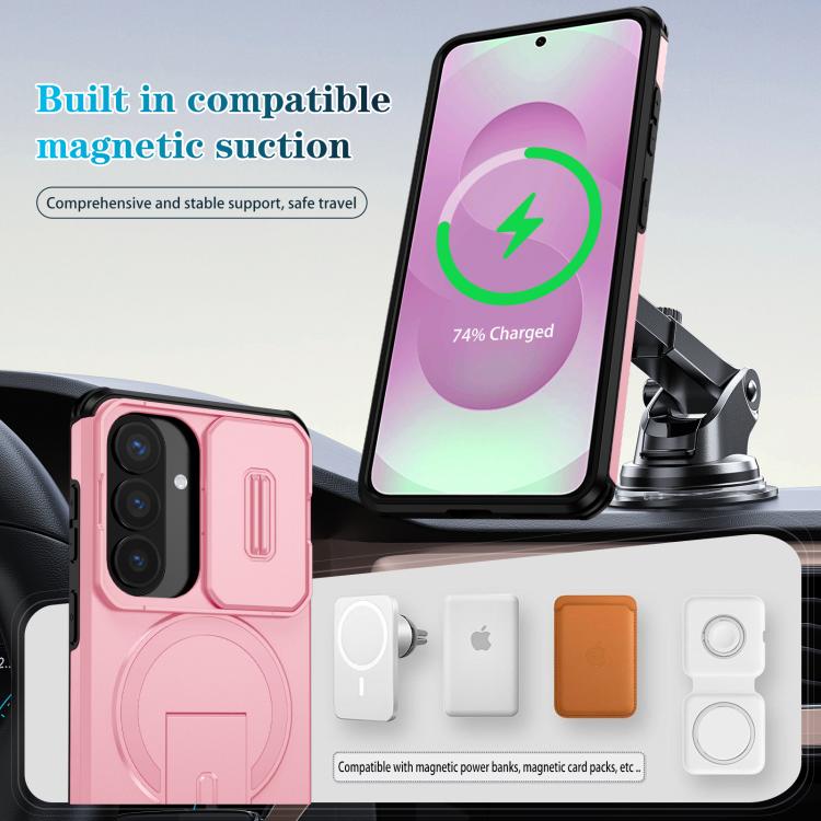 For Samsung Galaxy S26 5G Sliding Camshield MagSafe Holder Phone Case