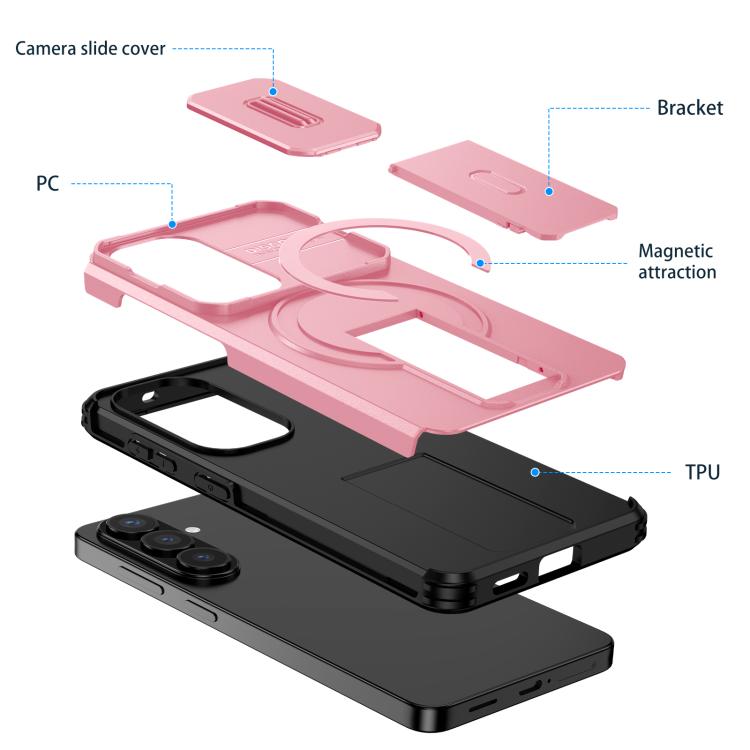 For Samsung Galaxy S26 5G Sliding Camshield MagSafe Holder Phone Case