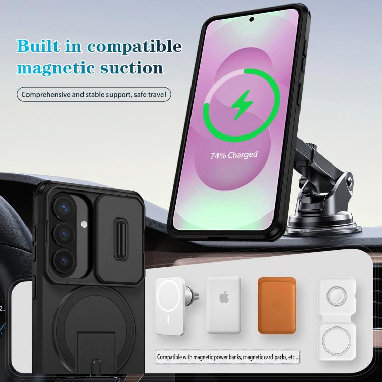 For Samsung Galaxy S26 5G Sliding Camshield MagSafe Holder Phone Case