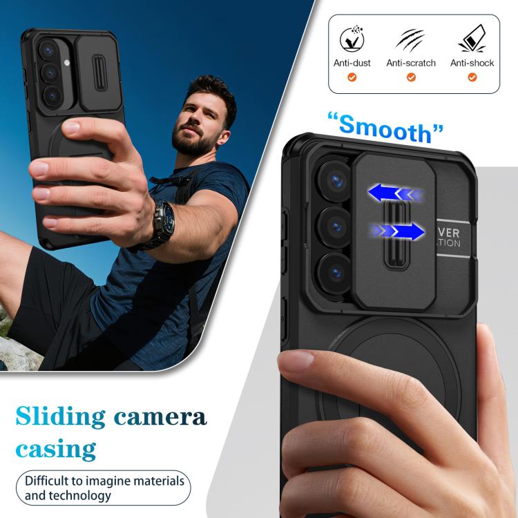 For Samsung Galaxy S26 5G Sliding Camshield MagSafe Holder Phone Case
