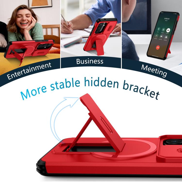 For Samsung Galaxy S26 5G Sliding Camshield MagSafe Holder Phone Case
