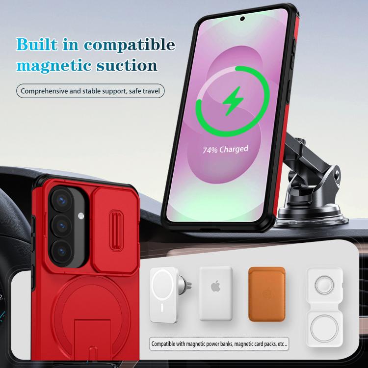 For Samsung Galaxy S26 5G Sliding Camshield MagSafe Holder Phone Case